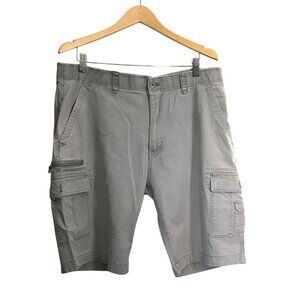 WEARFIRST MENS GREY CARGO WF FREE-BAND SHORTS SIZE 40